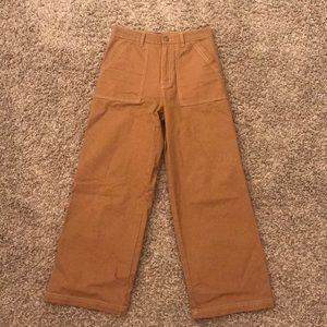 light brown high wasted pants